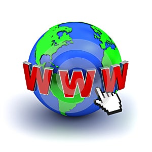 Internet concept world wide web