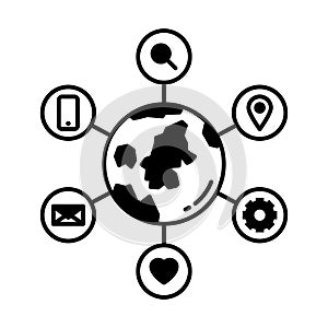Internet connected devices Vector Icon which can easily modify or edit