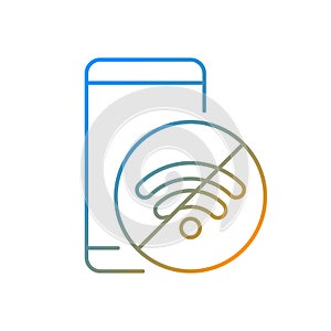 Internet connection issues gradient linear vector icon