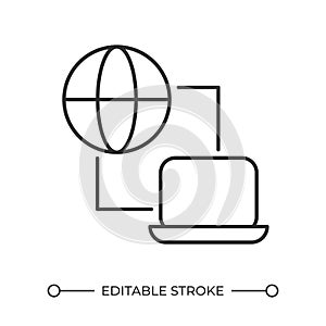 Internet connection linear icon