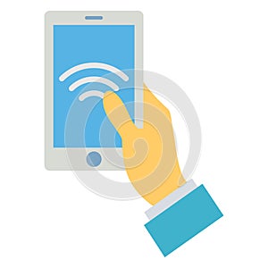 Internet connection, mobile wifi Color Vector icon which can easily modify or edit