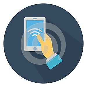 Internet connection, mobile wifi Color Vector icon which can easily modify or edit
