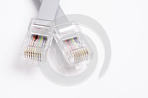 Internet connection plug detail isolated