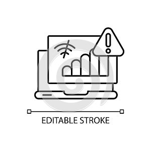 Internet connection problem linear icon