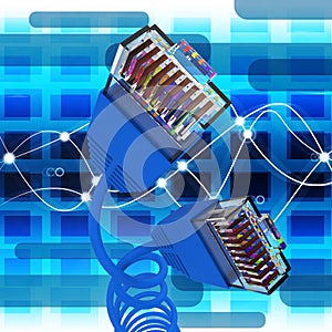 Internet Connection Represents World Wide Web And Communication