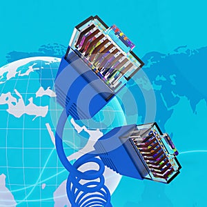 Internet Connection Represents World Wide Web And Computer