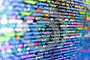 Internet connection stream flow concept. Binary computer code background, abstract. Abstract computer script about big data and