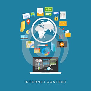 Internet content. Digital services. Multimedia services
