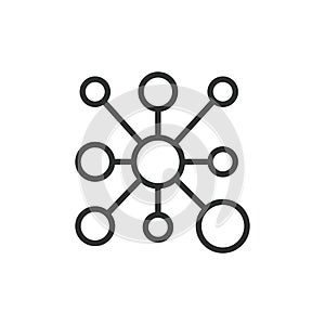 Internet coverage network, icon in line design. Internet, coverage, network, connection, signal, router, Wi-Fi on white