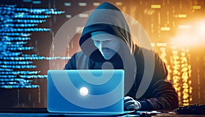 Internet crime, Hacking, and Malware concept. Generative Ai
