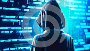 Internet crime, Hacking, and Malware concept. Generative Ai