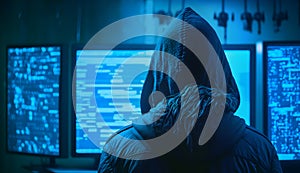 Internet crime, Hacking, and Malware concept. Generative Ai