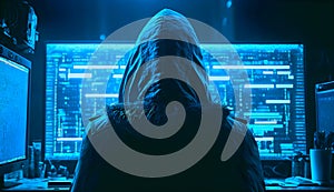 Internet crime, Hacking, and Malware concept. Generative Ai