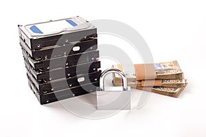 Internet cyber security concept. Ransomware, Malware, Encrypt and Hacking