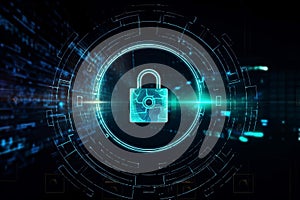 The internet data privacy information security concep. Generative AI