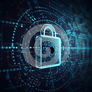The internet data privacy information security concep. Generative AI
