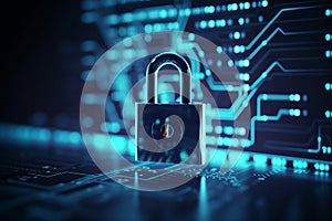 The internet data privacy information security concep. Generative AI