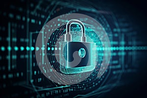 The internet data privacy information security concep. Generative AI