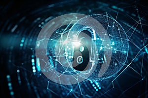The internet data privacy information security concep. Generative AI
