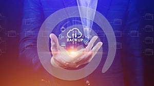 Internet data storage backup, technology business concept, Cloud technology, Data storage, Networking and internet service concept