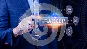 Internet data storage backup, technology business concept, Cloud technology, Data storage, Networking and internet service concept