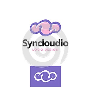 Cloud logo Sync sky icon