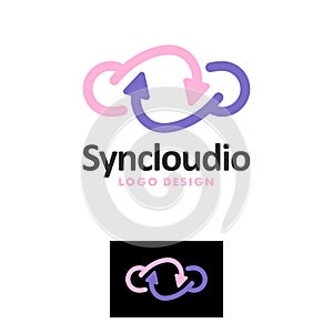 Sync logo Cloud computing clipart