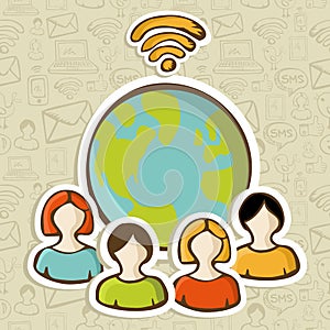 Internet diversity people global connection