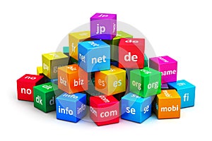 Internet and domain names concept