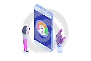 Internet download Speed test concept.