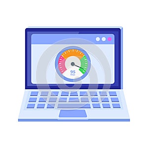 Internet download Speed test concept.