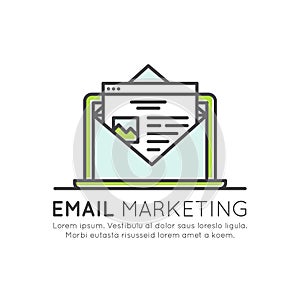 Internet and E-mail Marketing and Promotion Process Sending Letters to Users, SMM