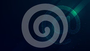 Internet email symbol vector illustration, future technology background