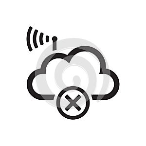 internet error icon - network error icon - Cloud icon sign symbol