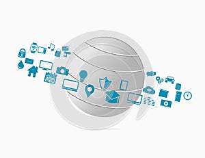 Internet of everything. IoE. Internet connection concept illustration