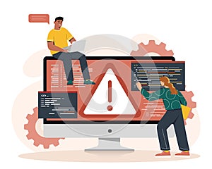 Internet failure vector concecpt photo
