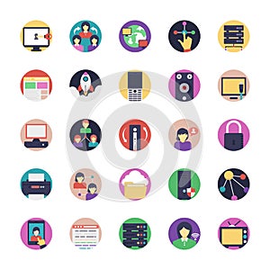 Internet Flat Icons Collection