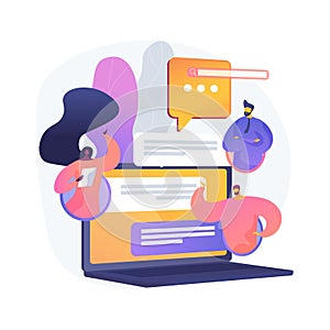 Internet forum abstract concept vector illustration