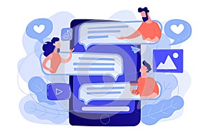 Internet forum concept vector illustration