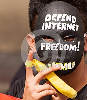 Internet freedom law protest in Manila, Philippines
