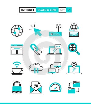 Internet, global network, cloud computing, free WiFi and more. P