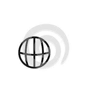 Internet globe icon. Online network symbol