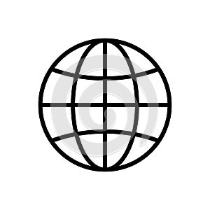 internet globe icon vector design template in white background