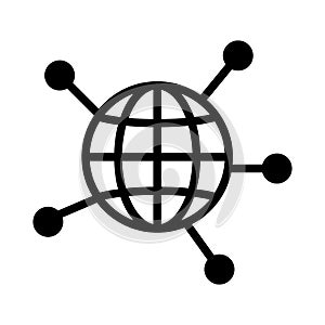 Internet globe icon vector design template