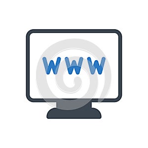 Internet glyph color icon