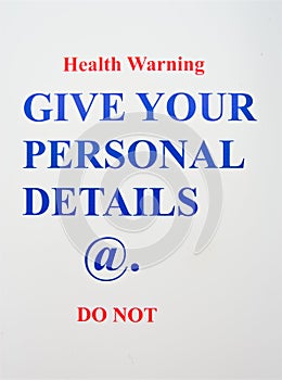 Internet Health Warning.