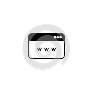 Internet http address icon isolated. Modern flat globe sign. Trendy vector network www symbol for web site design