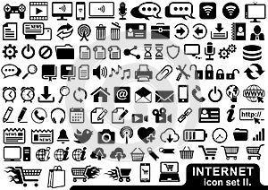 Internet Icon Set in Black Color