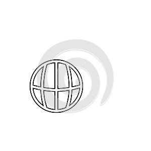 Internet globe icon. Online network symbol