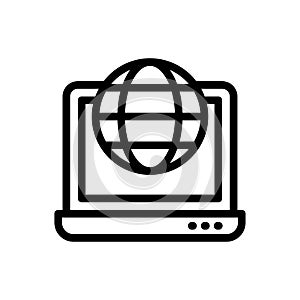 Internet setting thin  line icon